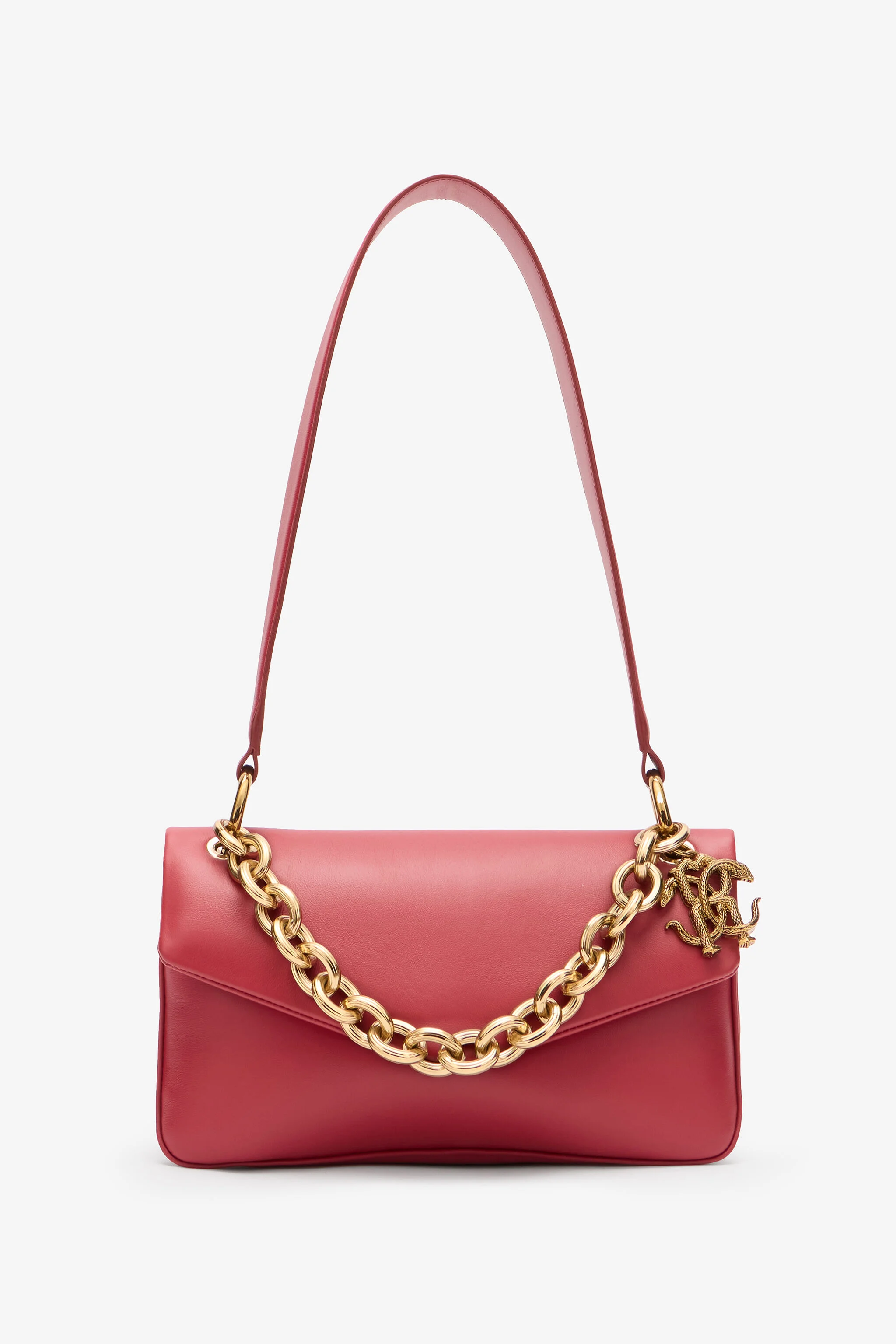 Shoulder Bag With Chain And Charm - 1