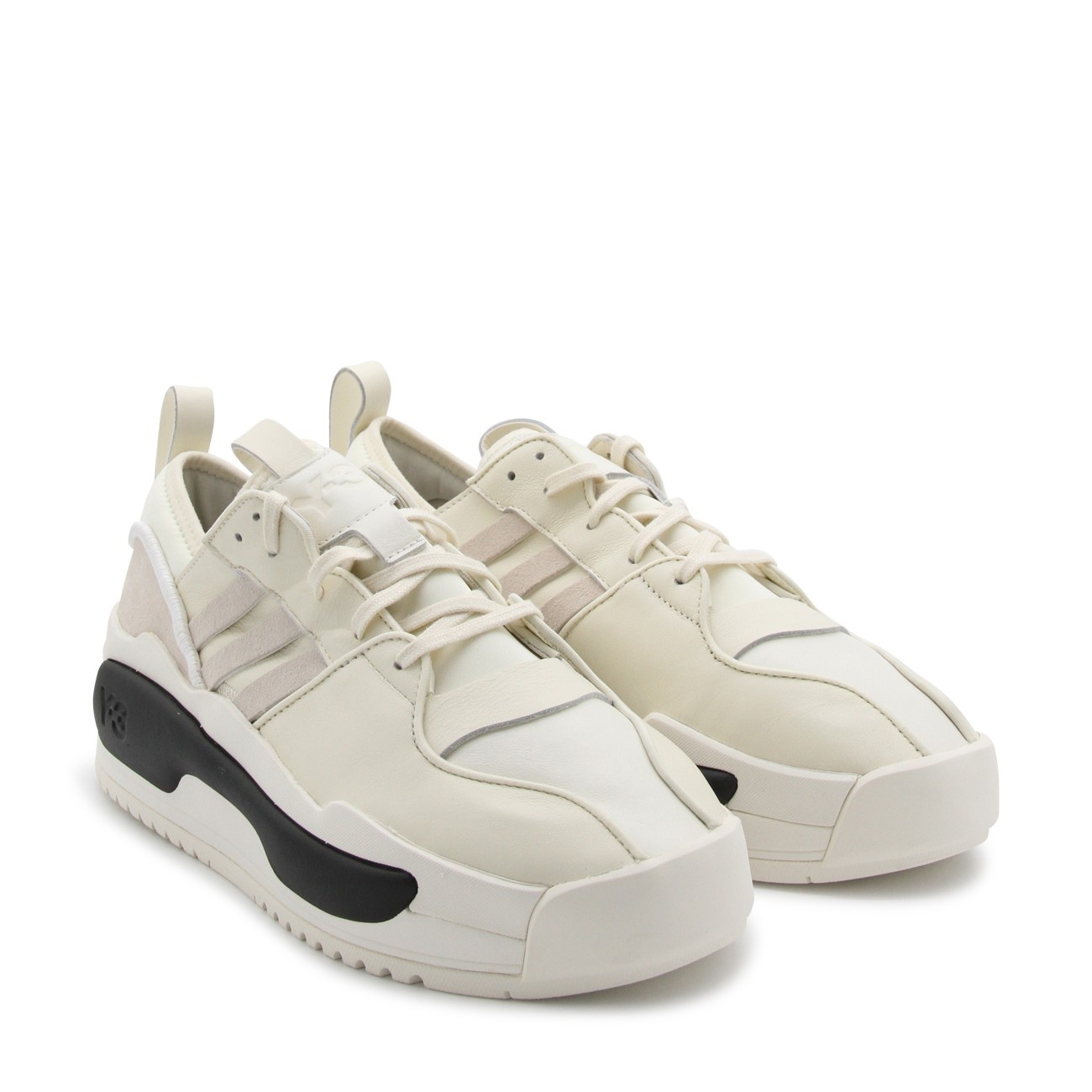 ivory leather rivalry sneakers - 2