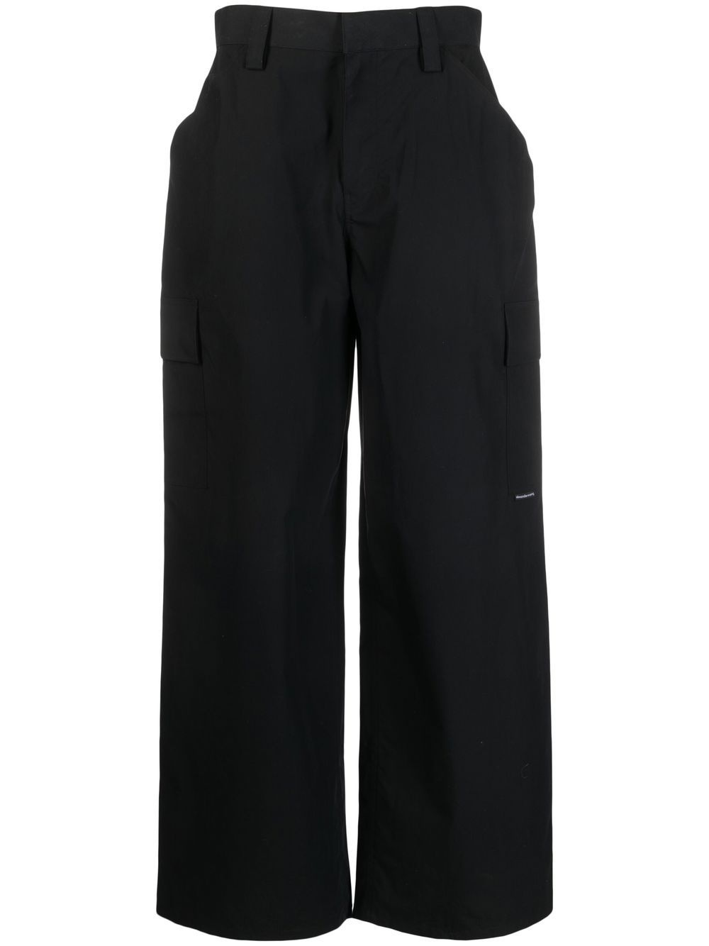 wide-leg cotton trousers - 1