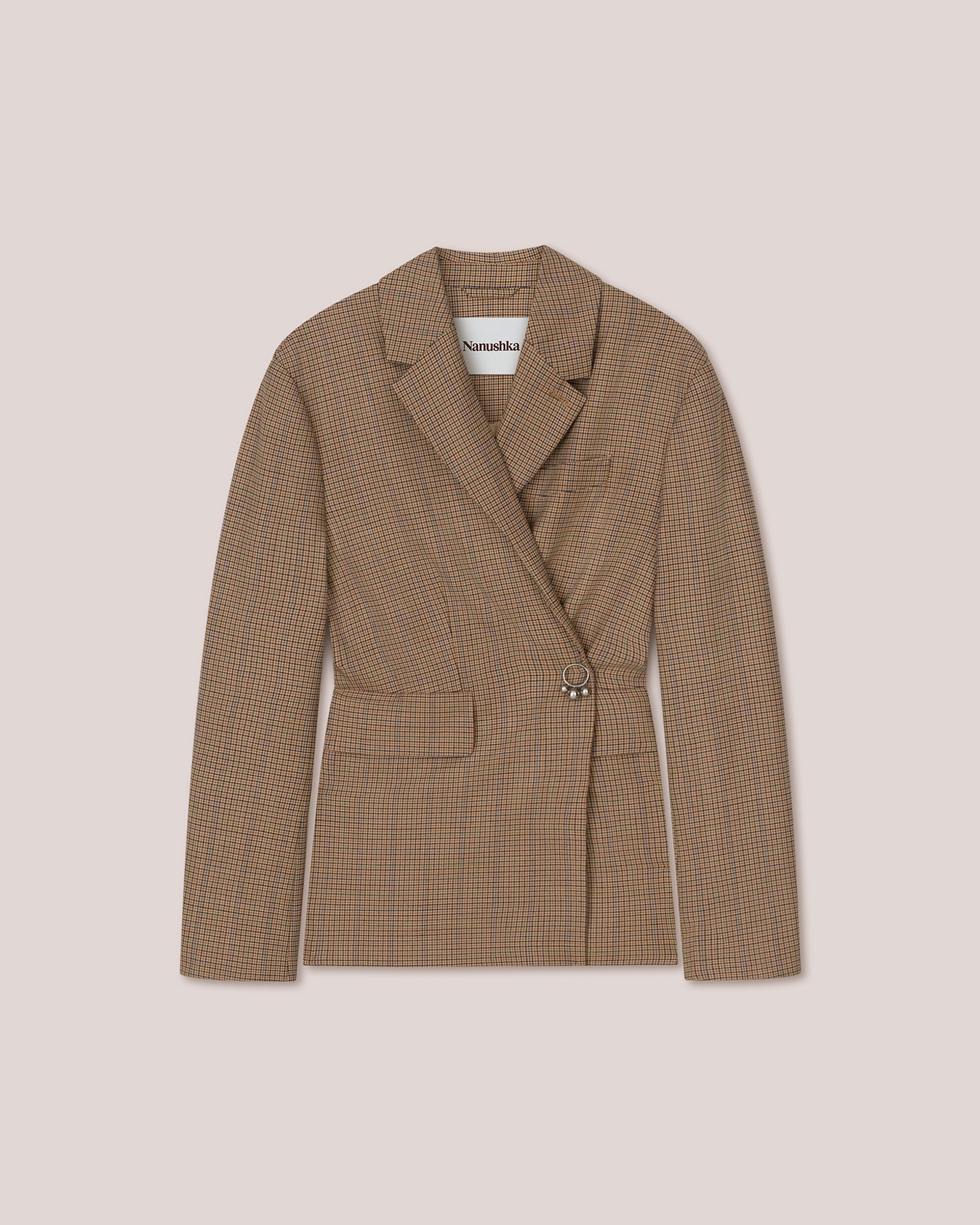 DANNI - Asymmetric blazer - Camel - 1