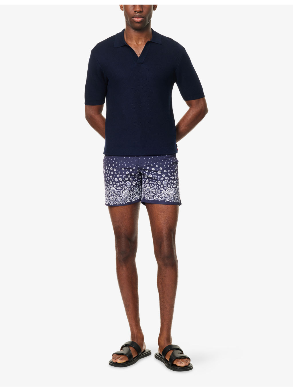 Horton Short-Sleeve Knitted Polo Top - 2