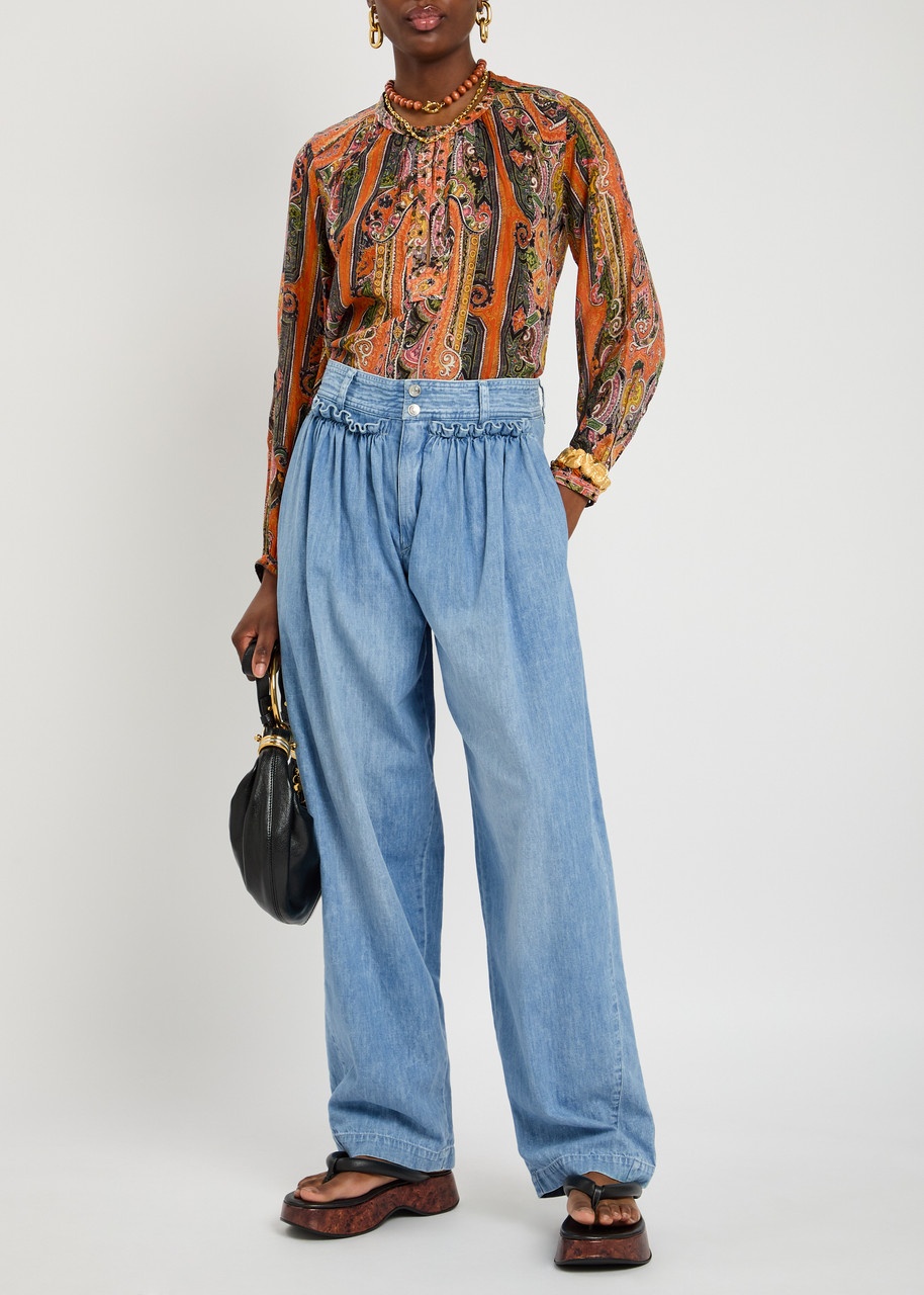 Isabel Marant Inaya Barrel-leg Denim Trousers - 4
