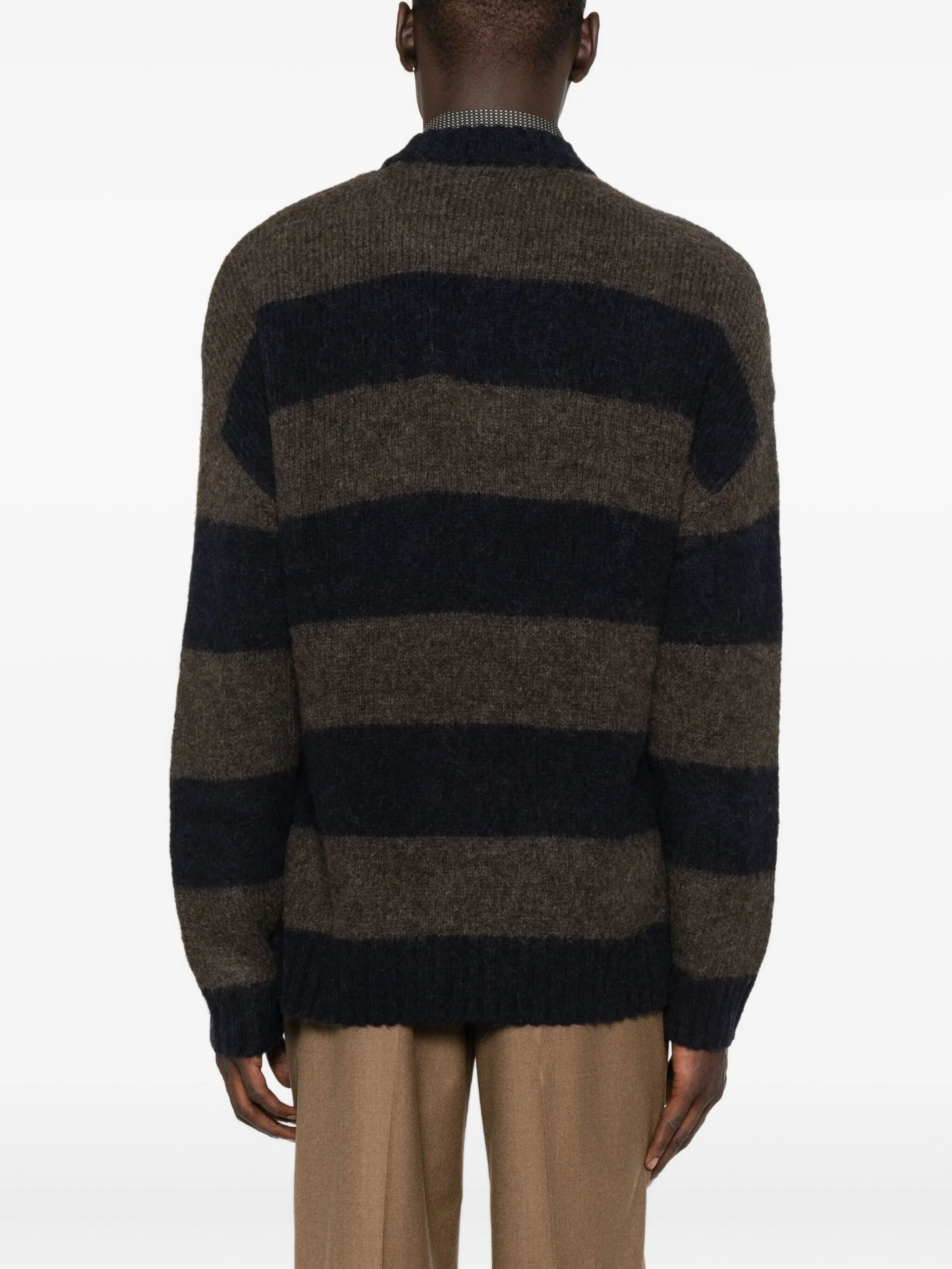 Emporio Armani Striped Crew-neck Sweater - 5