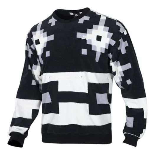 Nike SB Skateboard Icon Pattern Printed Sweater For Men Black/White BV0878-060 - 1