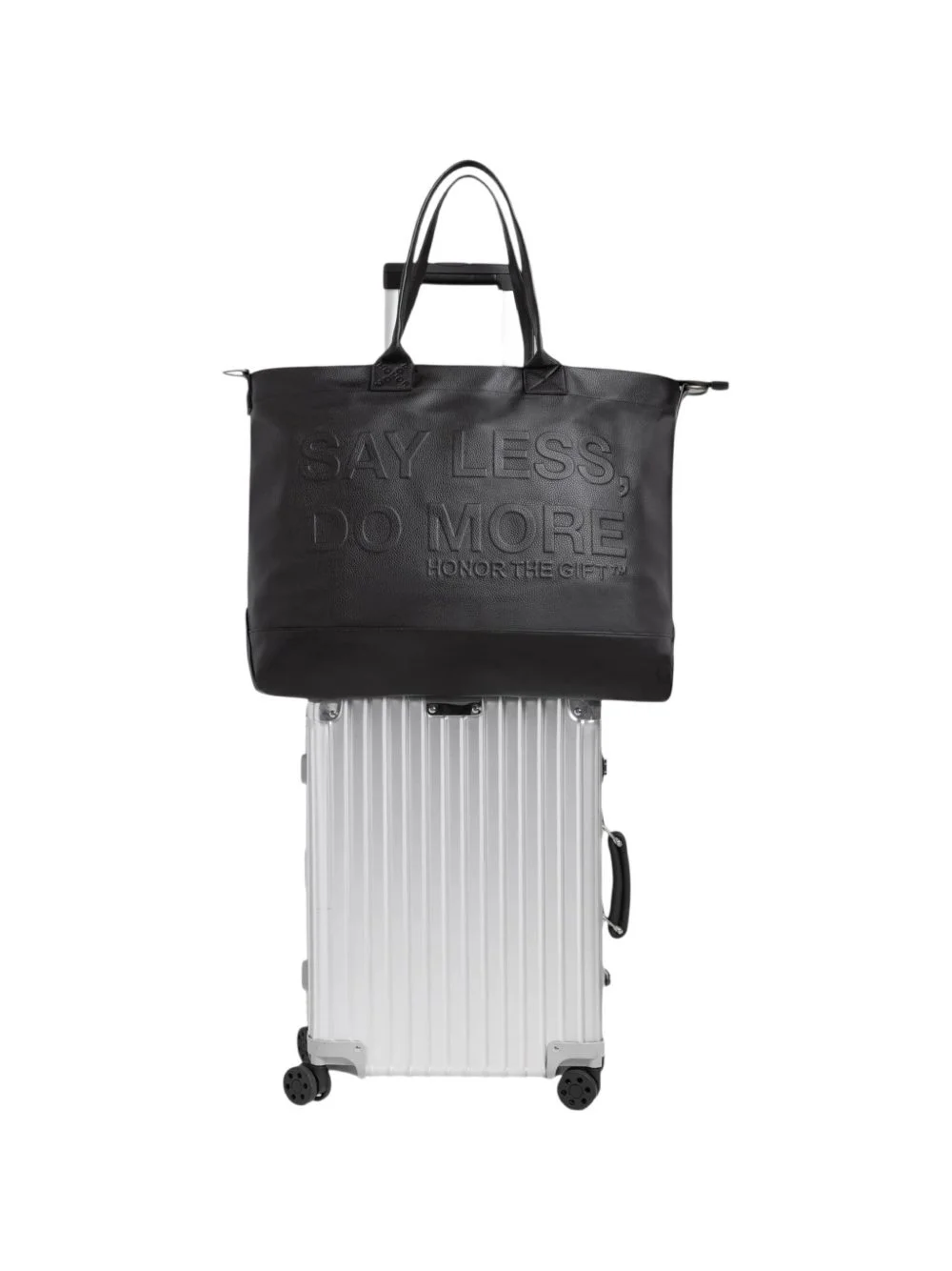 logo-embossed tote bag - 1