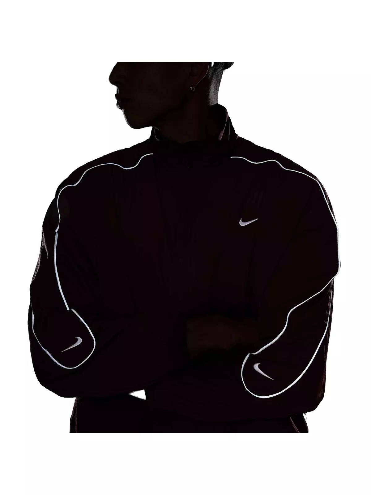 Men's Sportswear Solo Swoosh Woven Track Jacket - Dark Red - 10