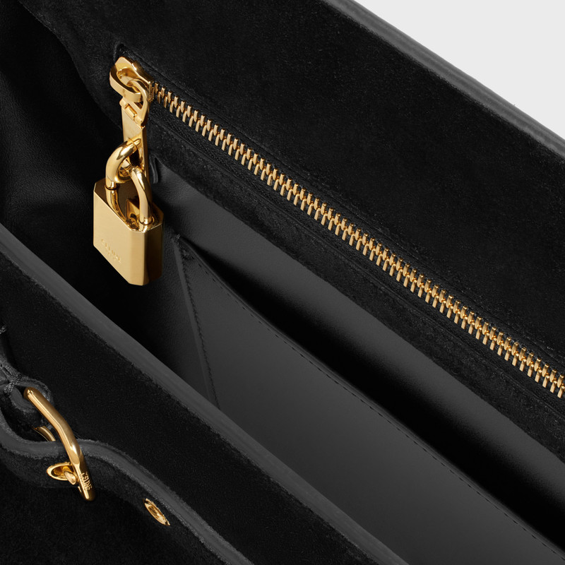 CELINE CONTI BAG in SUEDE CALFSKIN 4