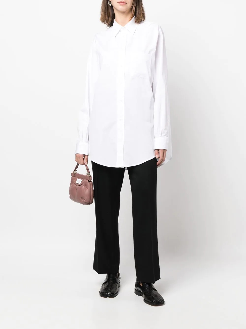 long cotton poplin shirt - 2
