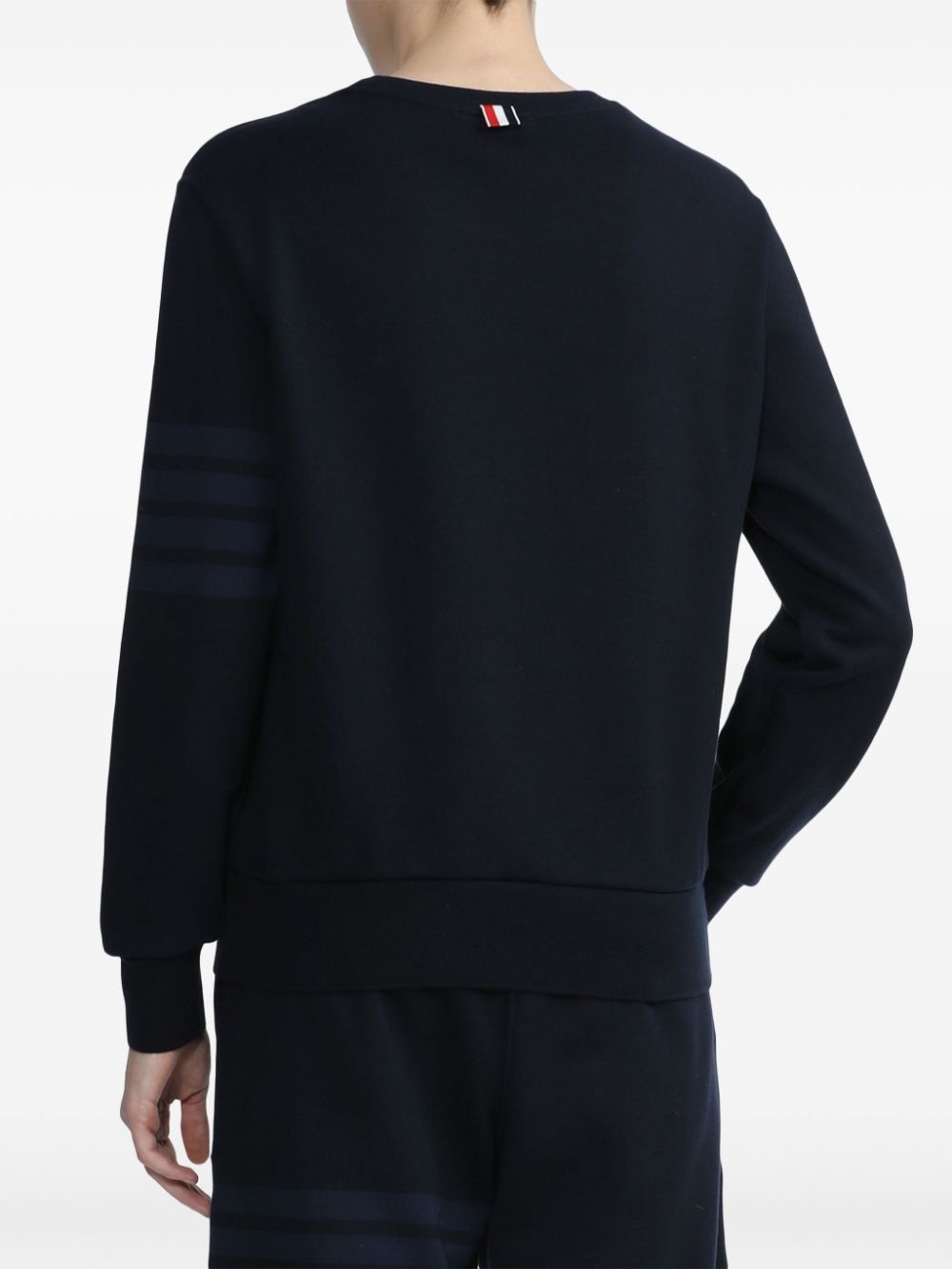 4-Bar crew-neck loopback-cotton sweatshirt - 4