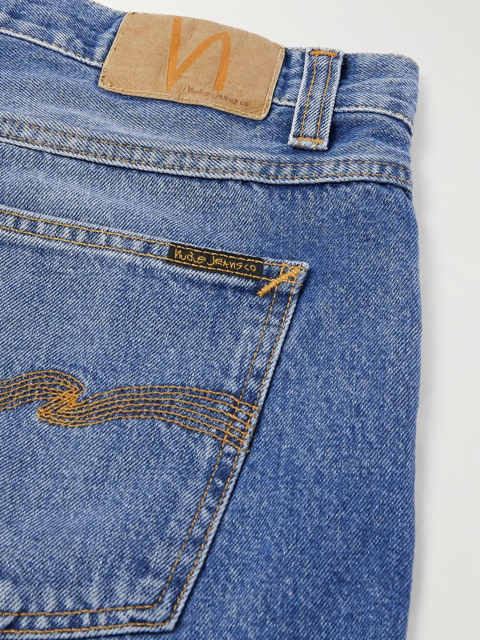 Josh Straight-Leg Denim Shorts Blue - 4