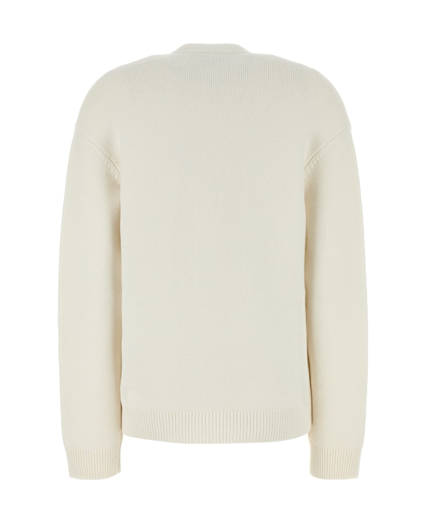 White Cashmere Blend Cardigan - 2