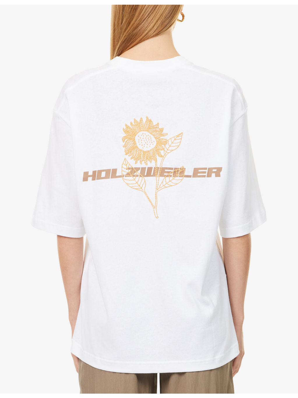 Ranger Sunflower-Embroidery Cotton-Jersey  T-Shirt - 4