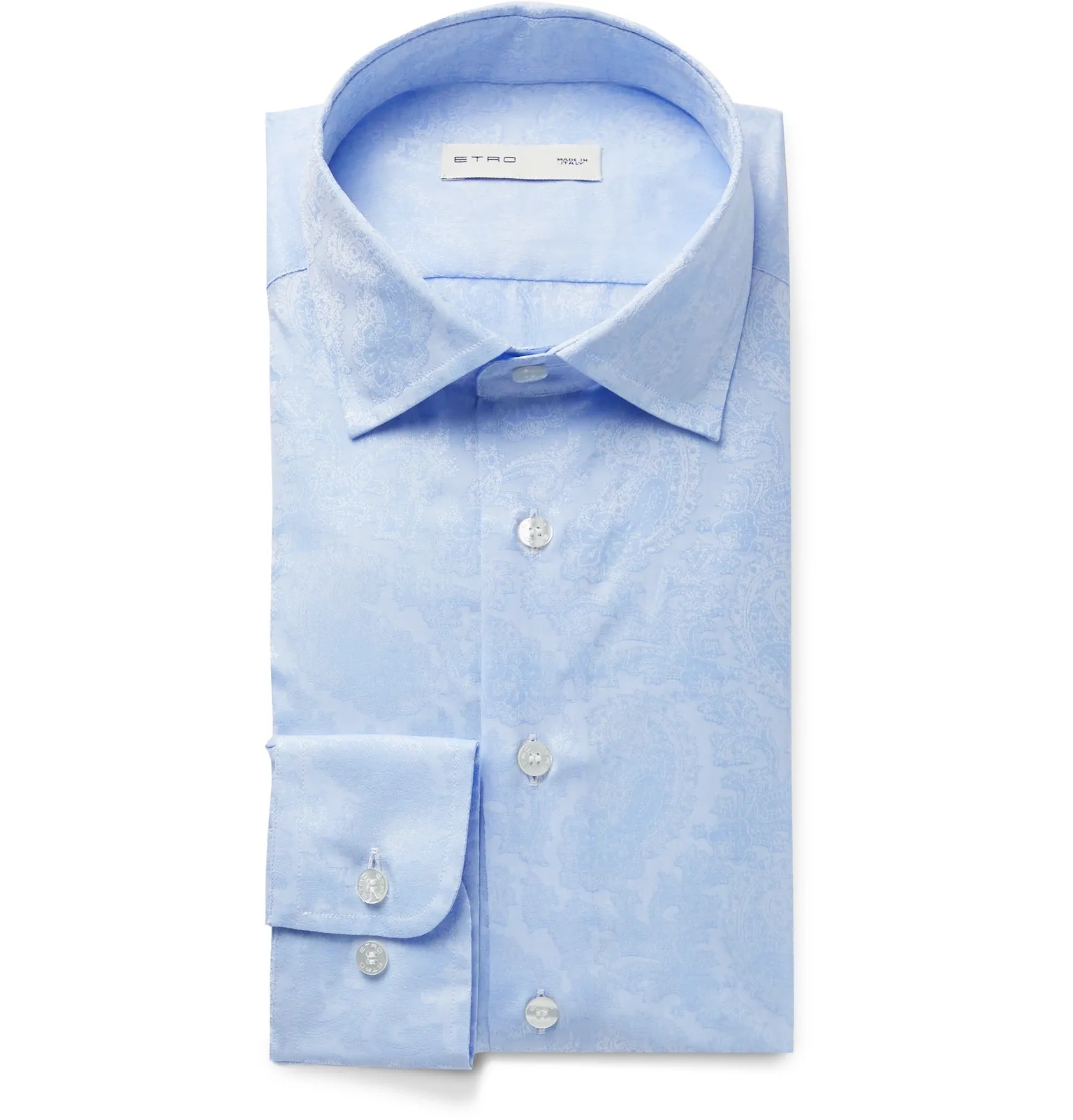 Paisley-Jacquard Cotton Shirt - 1