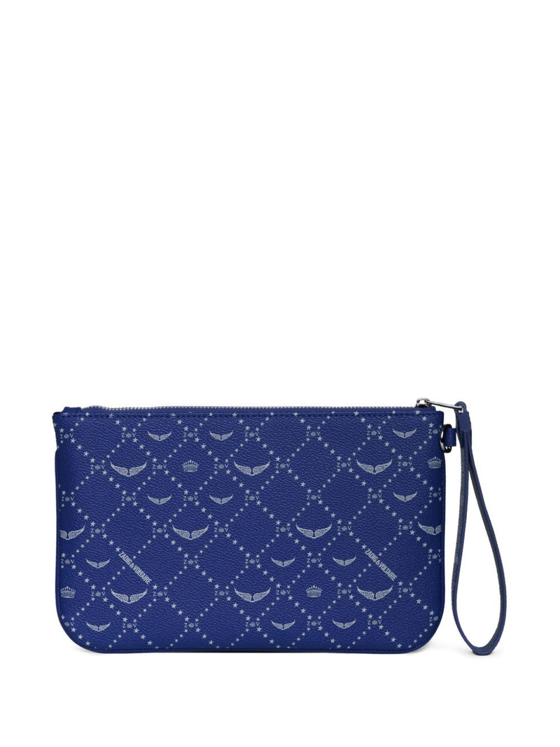 Zadig & Voltaire wings-logo stars clutch bag outlook