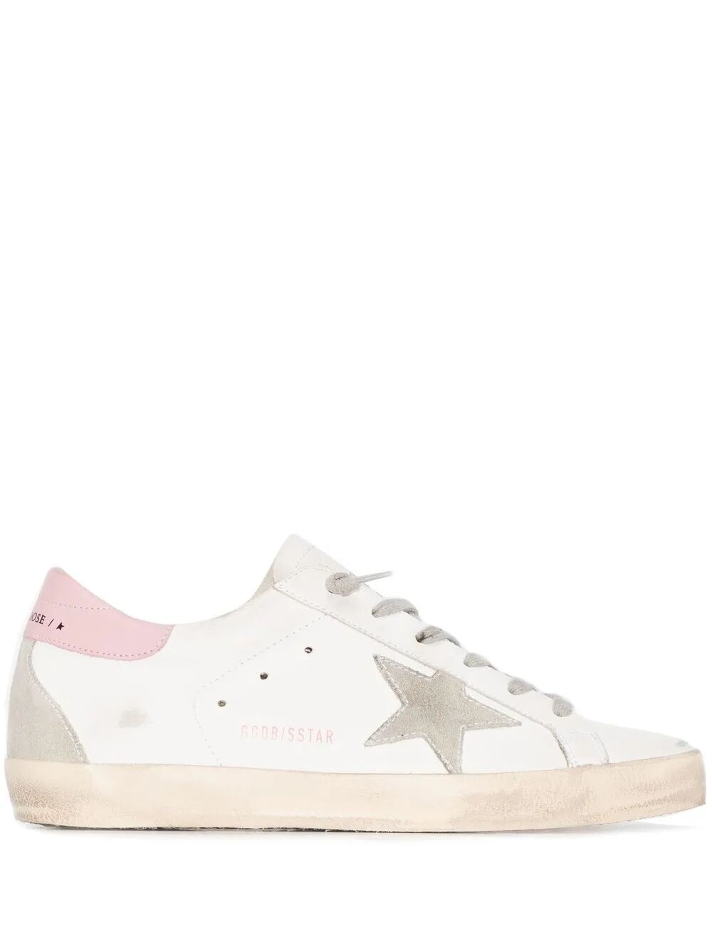 Golden Goose Women Super-Star Leather Upper And Heel Suede Star And Spur Cream Sole - 4