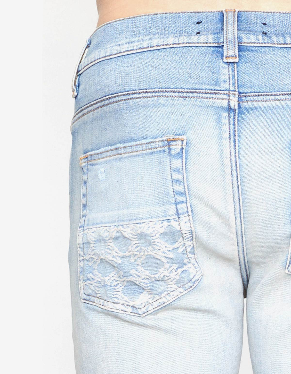 Amiri Blue MA Quad Contrast Skinny Jeans - 3