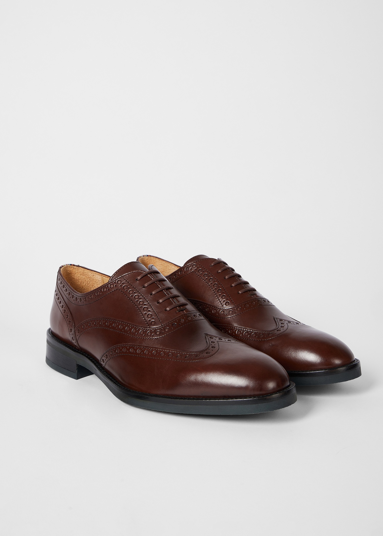 Dark Brown Leather 'Mills' Brogues - 4