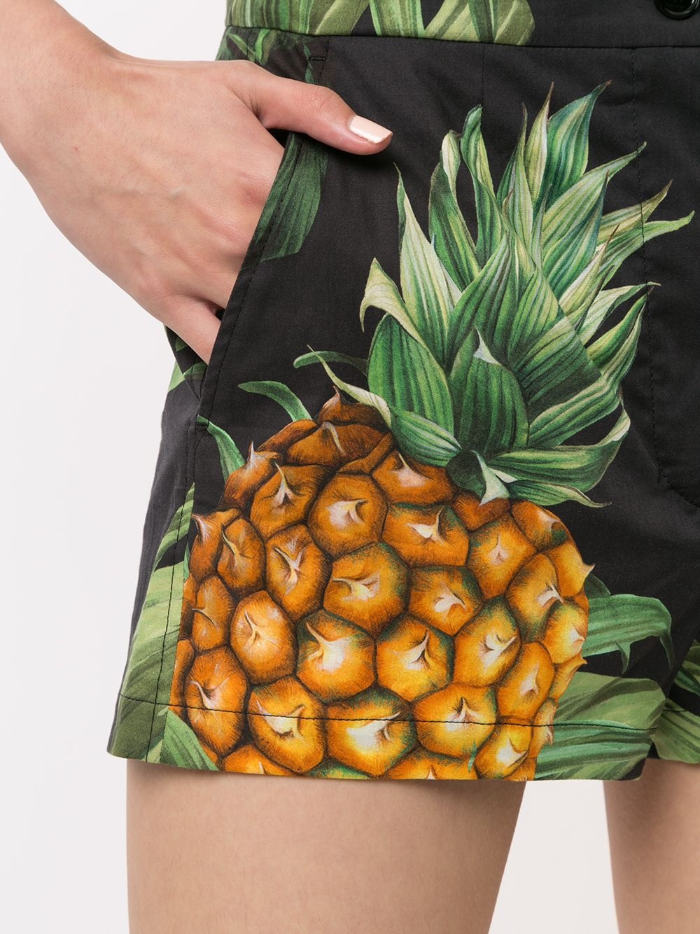 cotton pineapple print shorts - 5