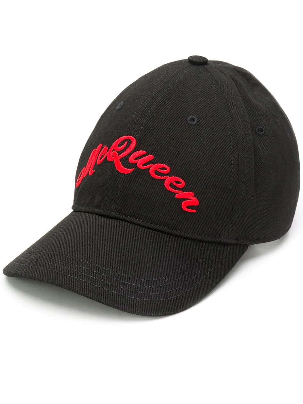 embroidered signature baseball cap - 1