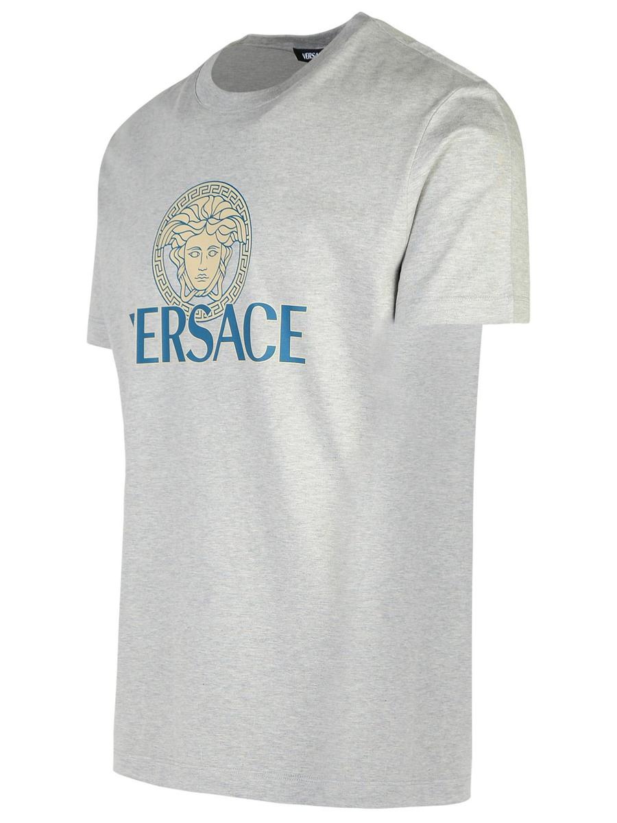 VERSACE Versace VERSACE GRAY COTTON T-SHIRT | baltini
