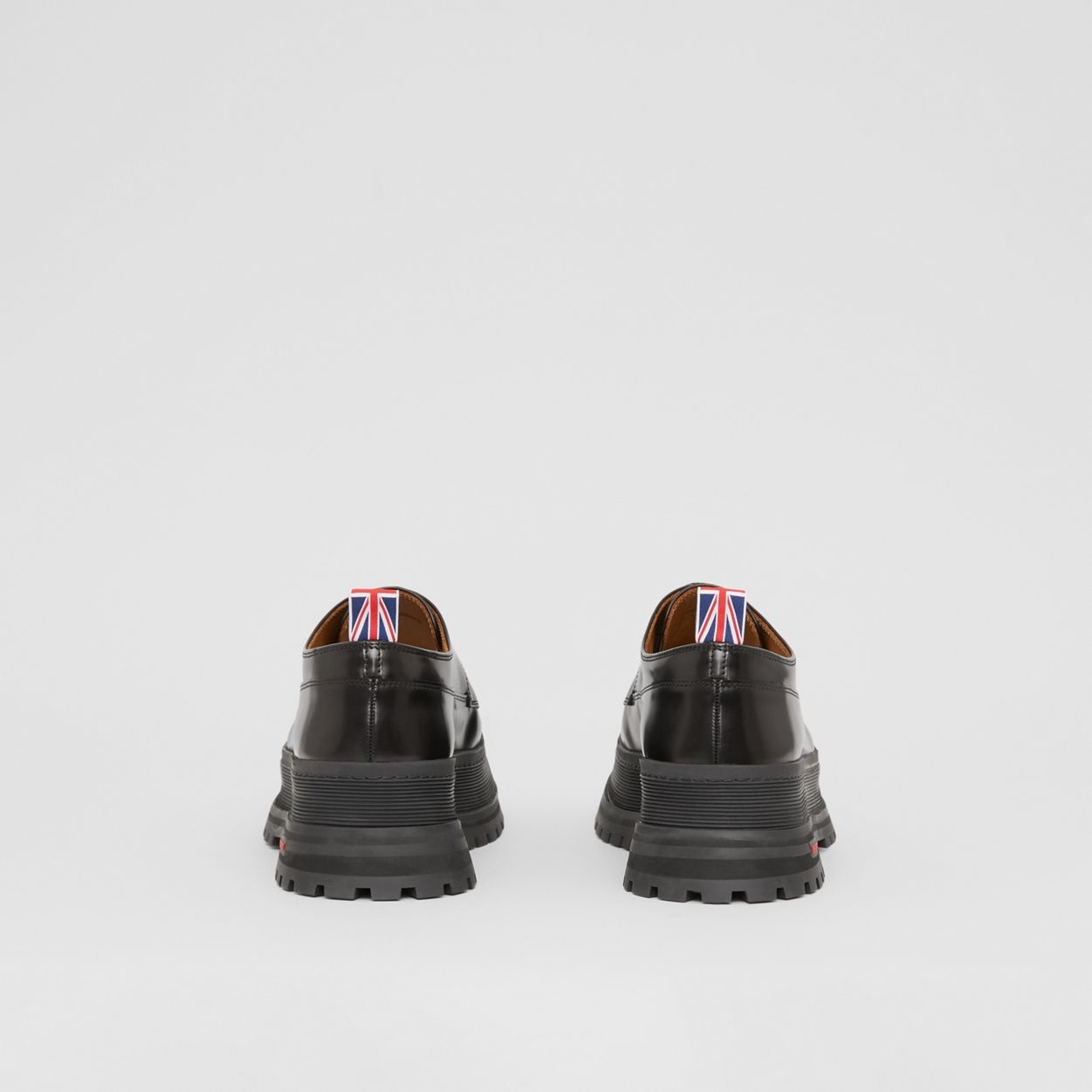 Logo Detail Leather Derby Shoes - 7
