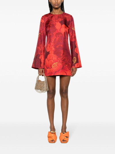 La DoubleJ Supreme Swing floral-print minidress outlook