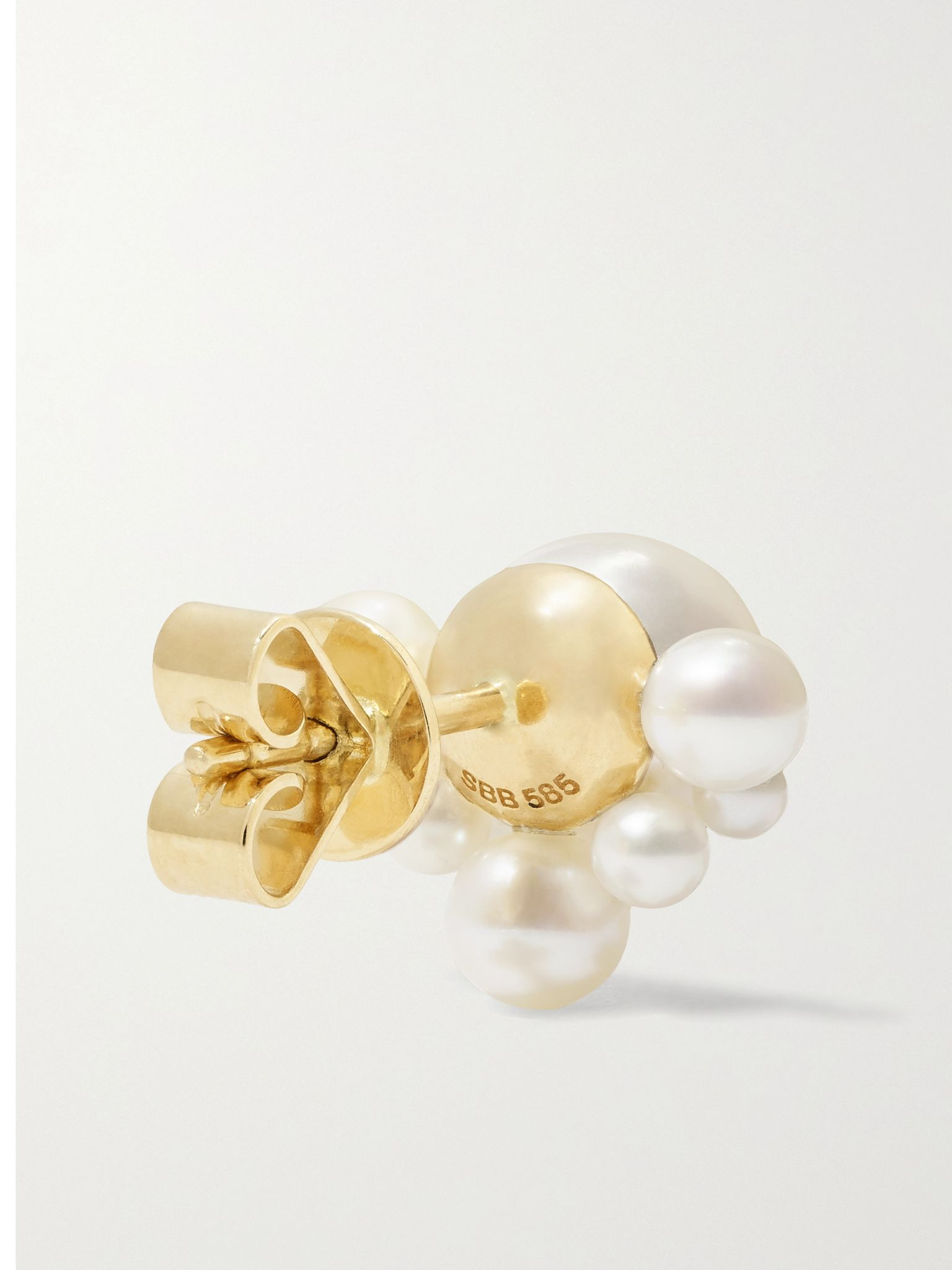 Chambre de Perle 14-karat gold pearl single earring White - 4
