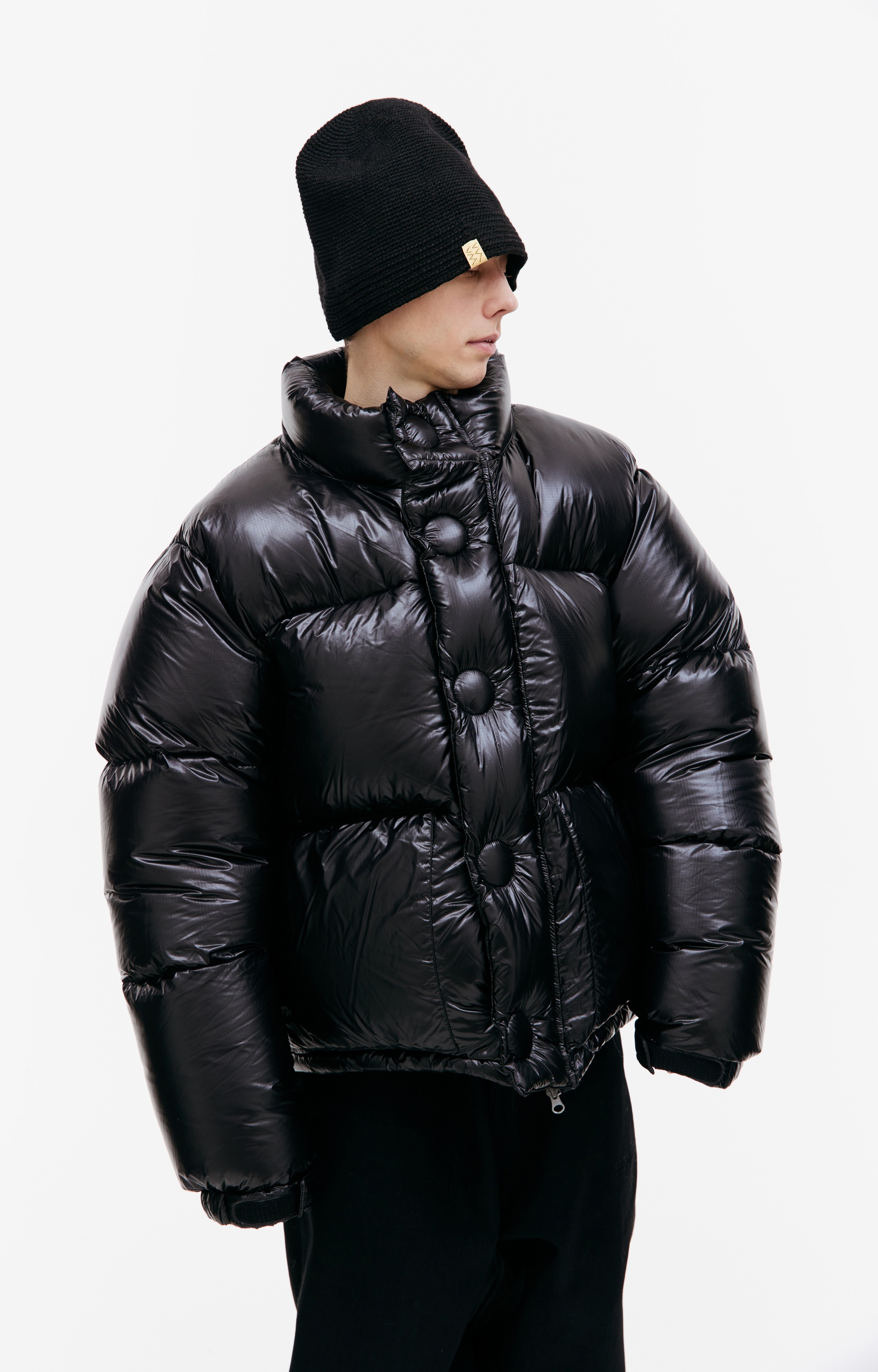 BLACK DOWN JACKET - 6