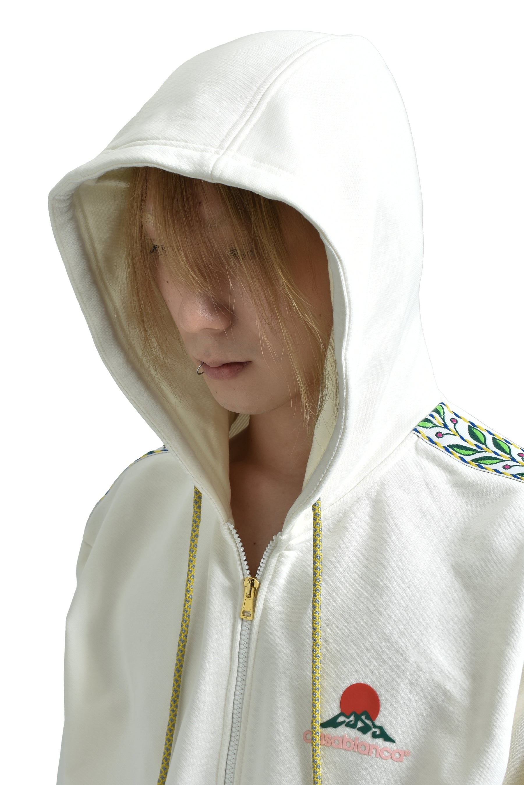 TECHNICAL POCKET & LAUREL TAPE ZIP HOODIE / CASABLANCA MONTAGNE - 5