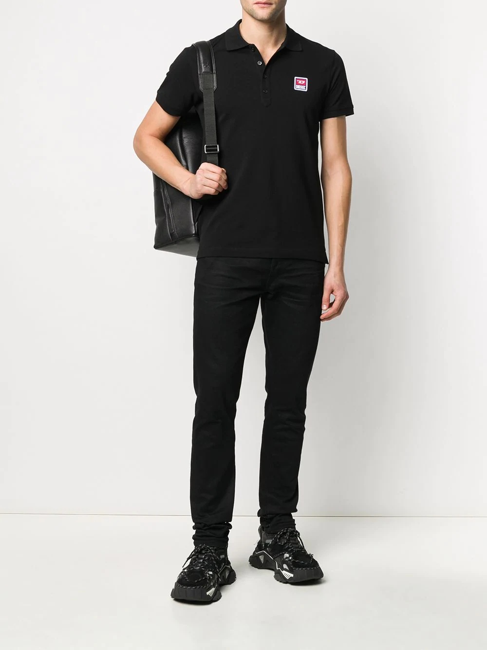 logo patch short-sleeved polo shirt  - 2