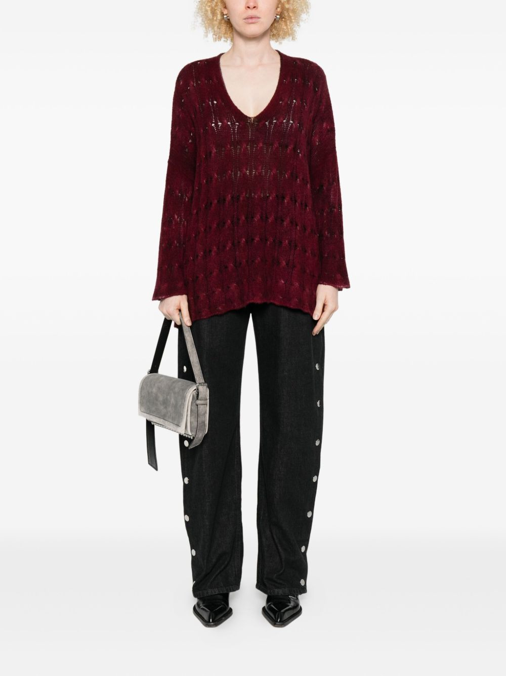 open-knit jumper - 2