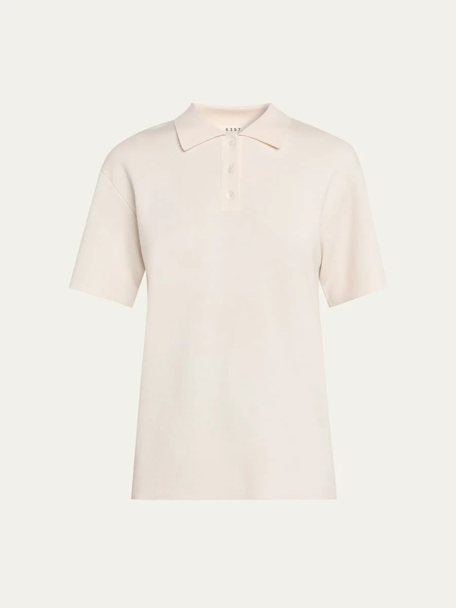 Double-Knit Wool Cashmere Polo - 1