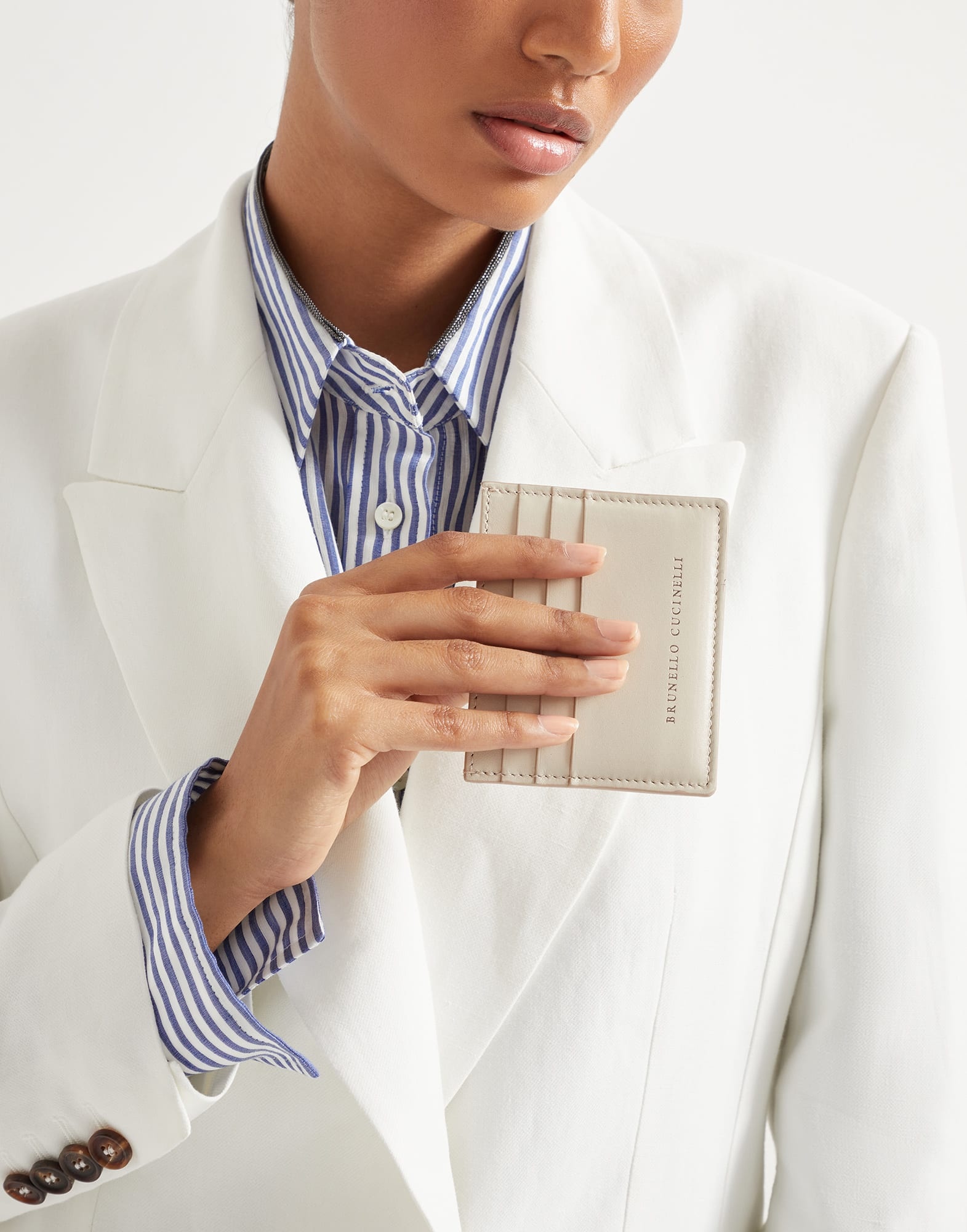Grained calfskin card case - 4