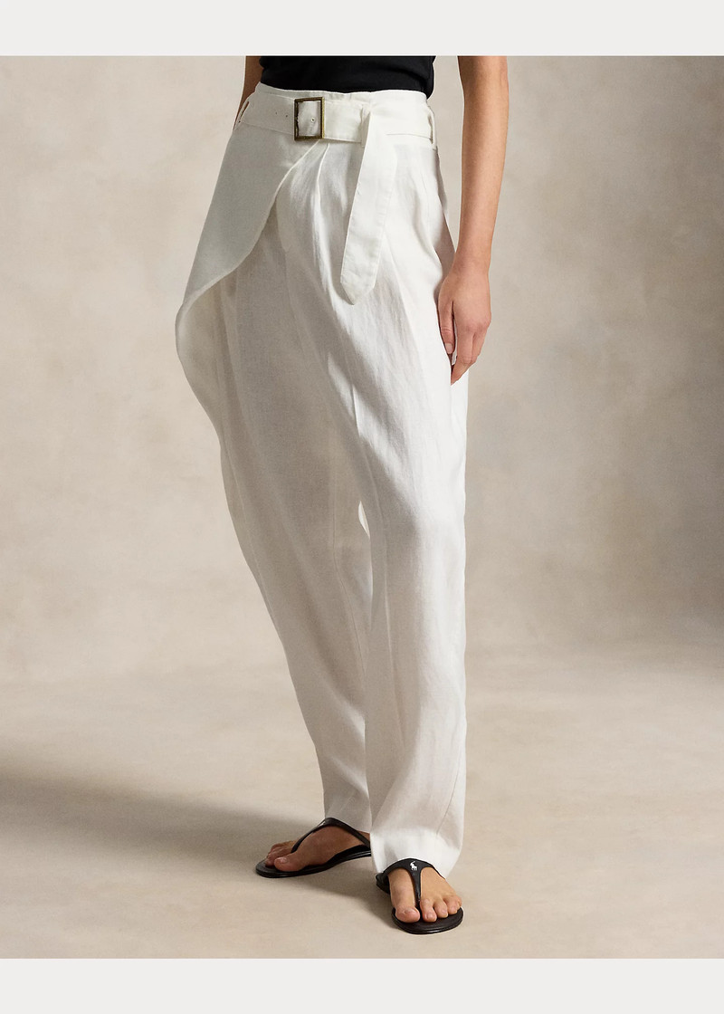 Linen Tapered Wrap Pant 3