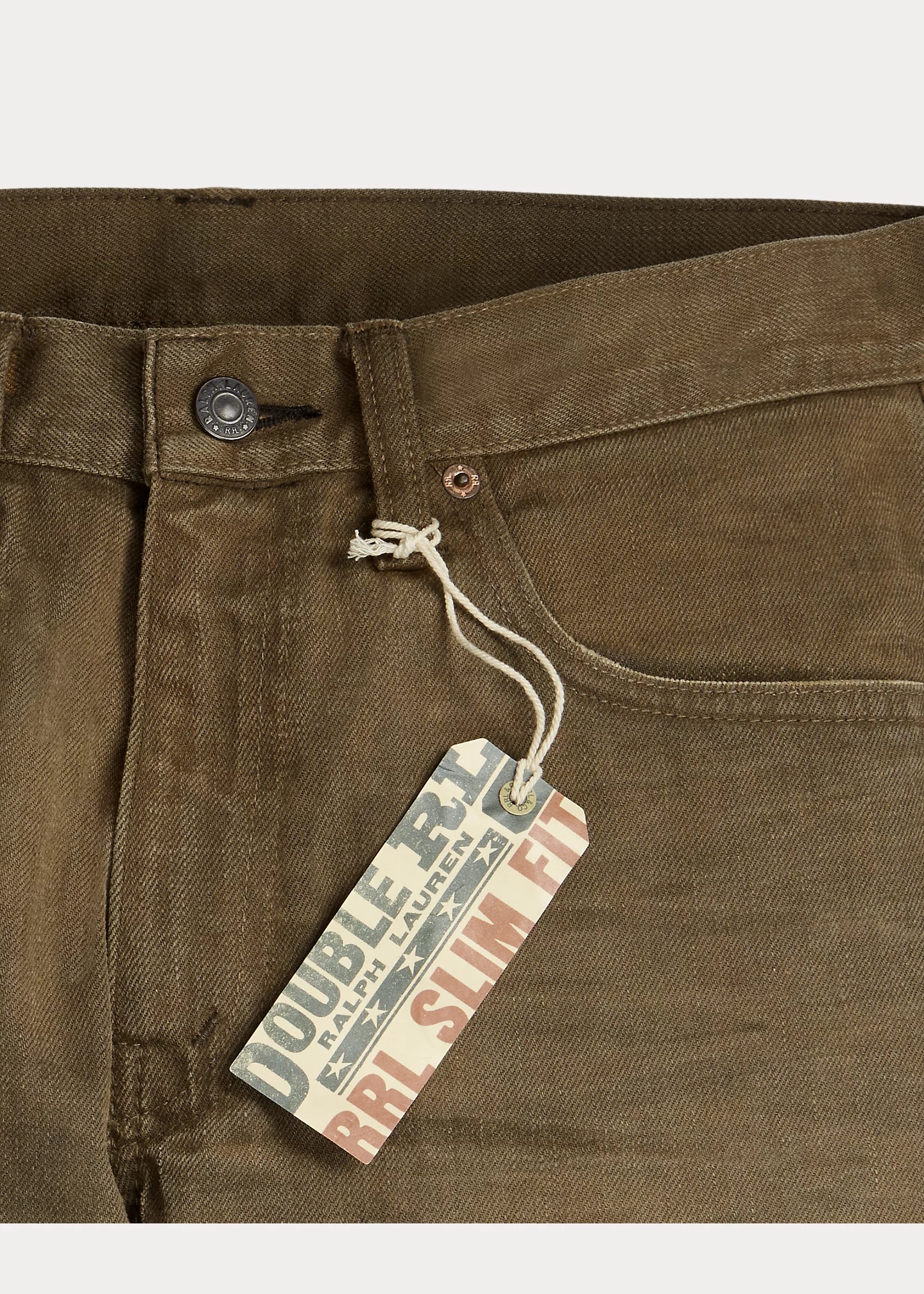 Slim Fit Distressed Brown Jean - 3