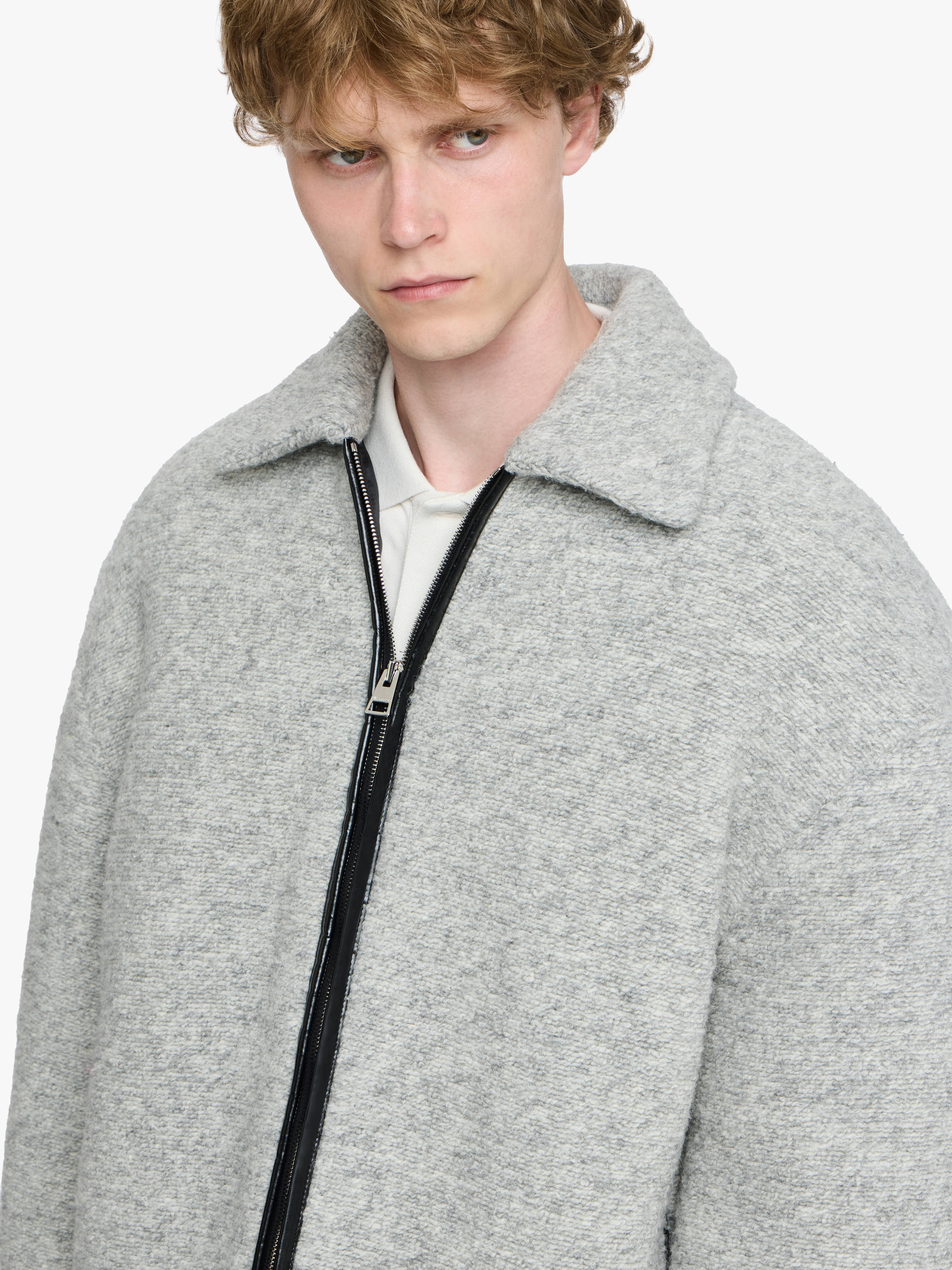 CONTRAST TRIM CASUAL JACKET - 4