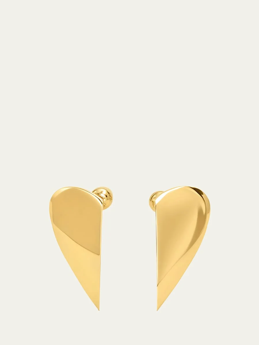 Half Heart-Shaped Earrings - 1