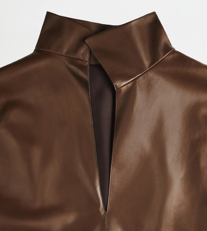 TOP IN NAPPA LEATHER - BROWN 7