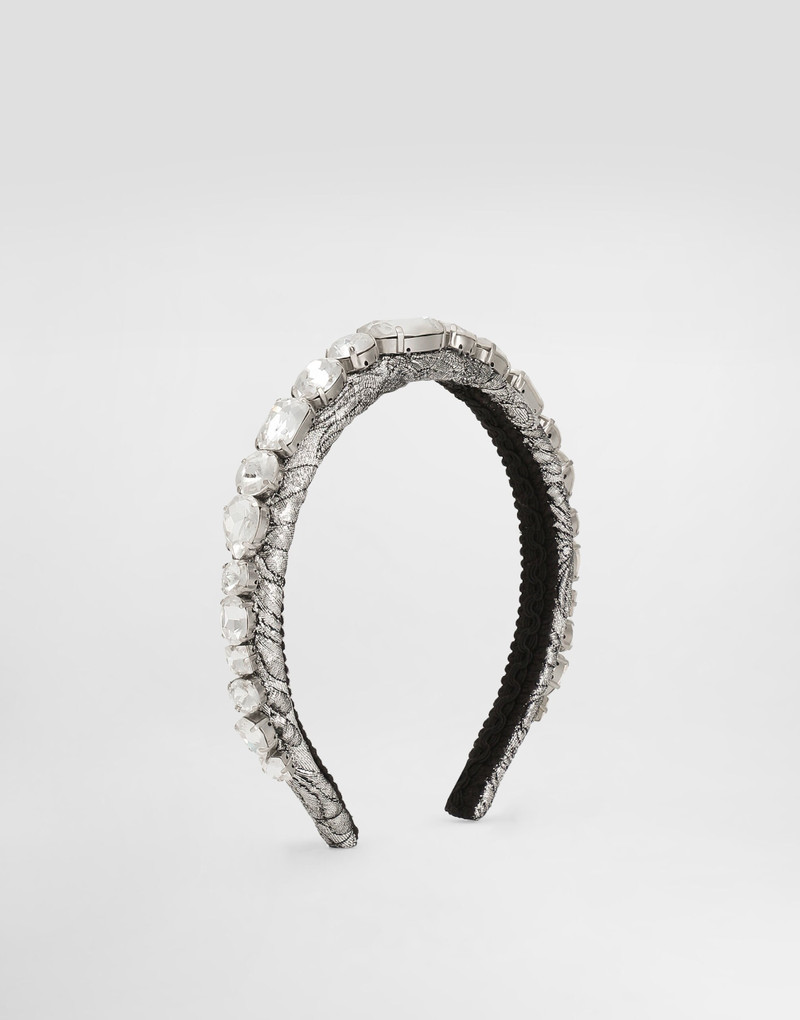Floral jacquard headband with embroidery 1