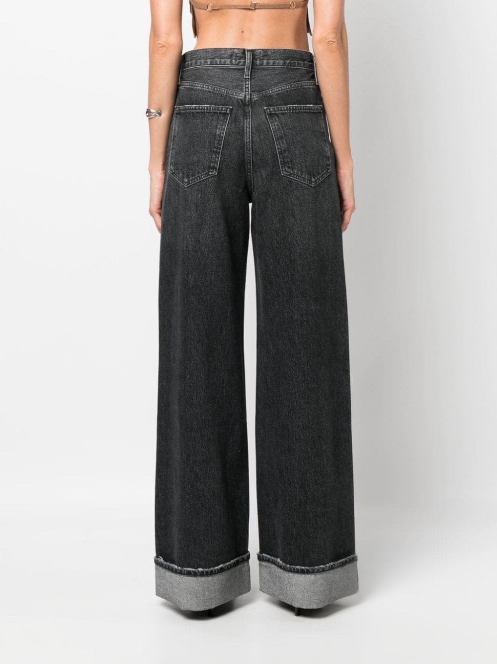 Dame wide-leg organic-cotton jeans - 4
