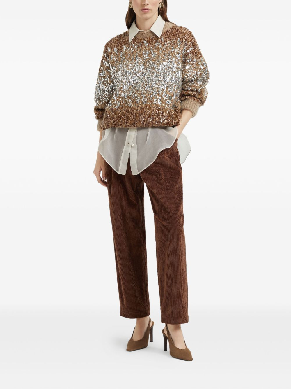 corduroy straight-leg trousers - 2