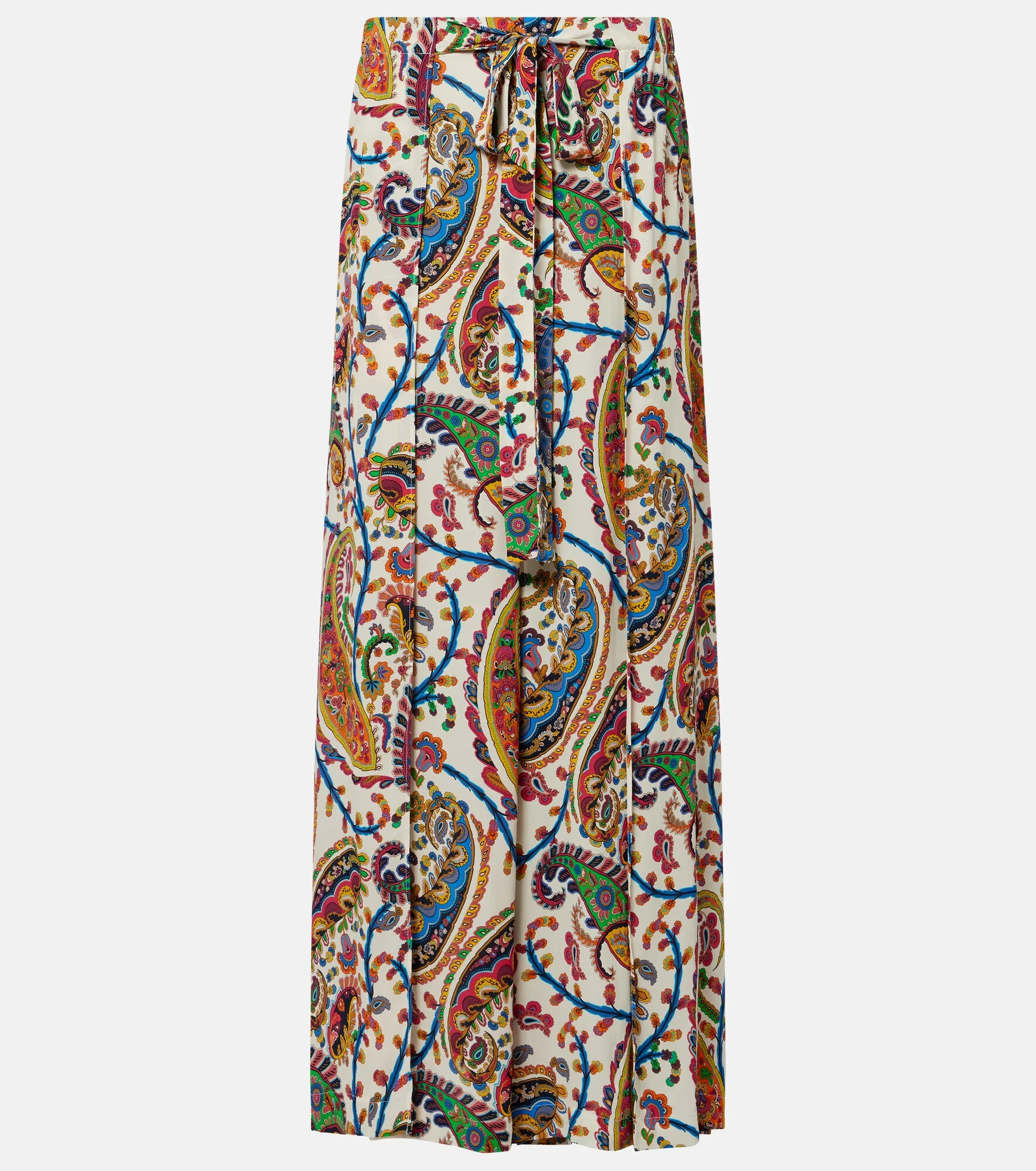 Paisley pleated maxi skirt - 1