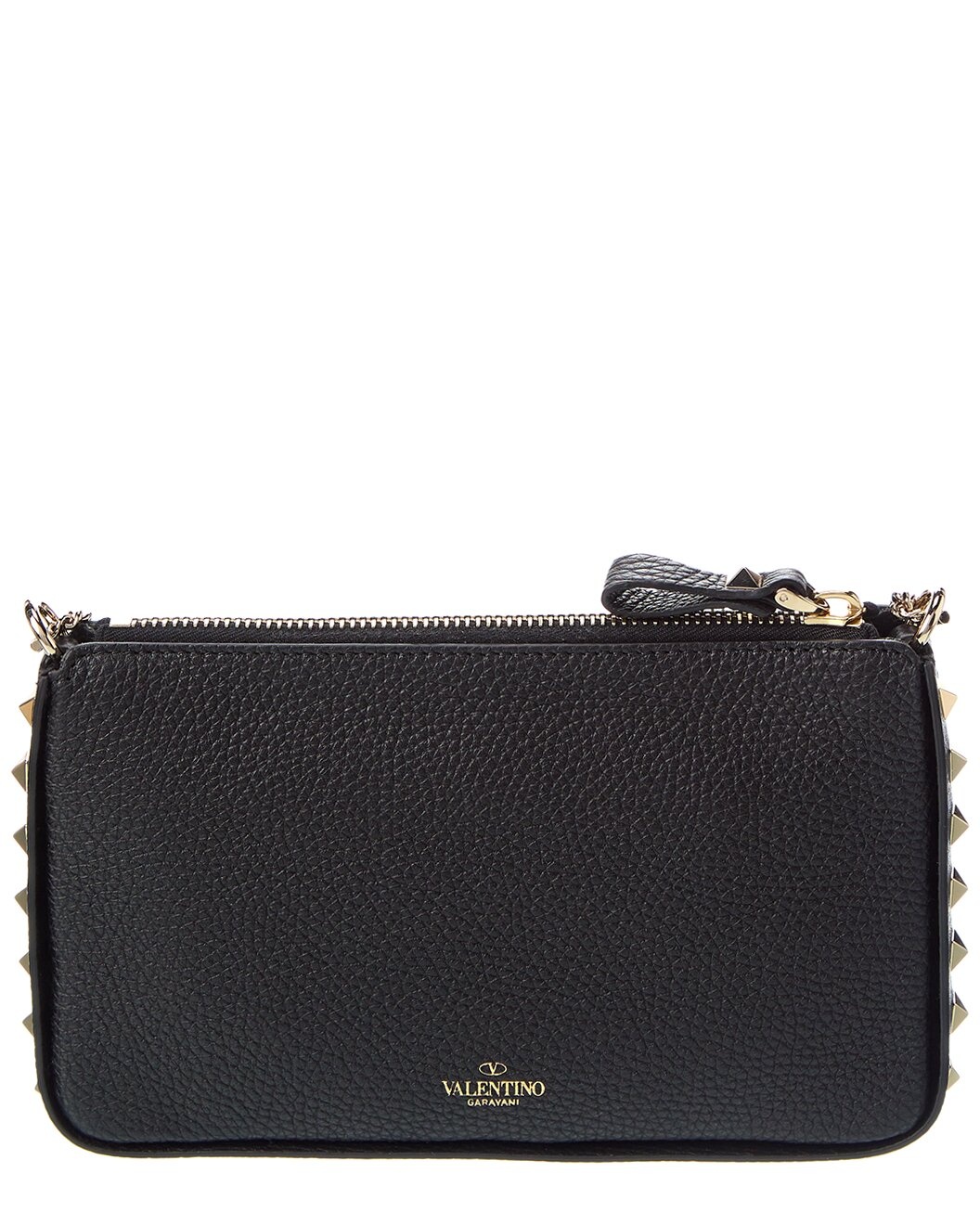 Valentino Rockstud Grainy Leather Wallet On Chain - 2