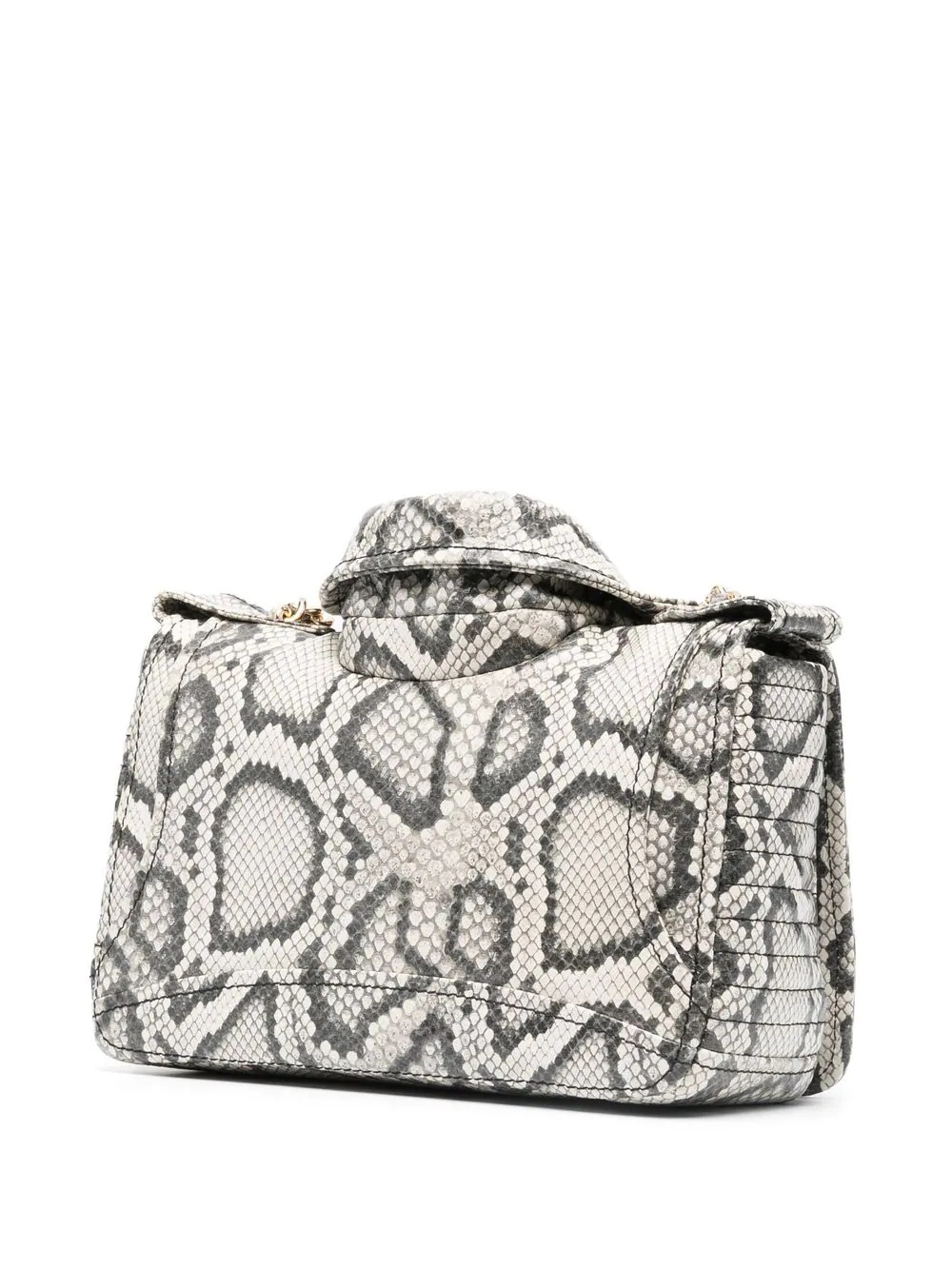 Biker python-print shoulder bag - 3