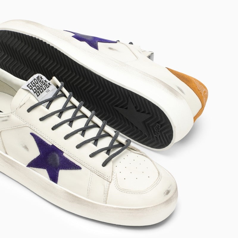 Golden Goose Low Stardan White/Purple/Mustard Trainer Men - 5