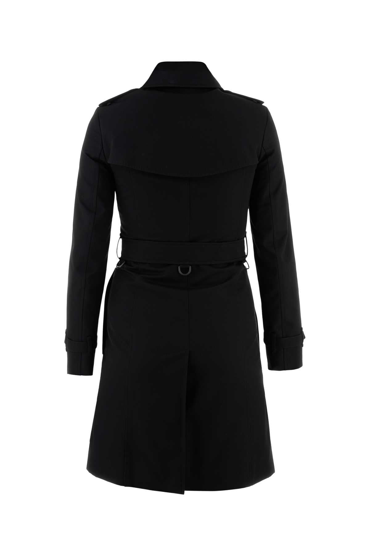 Burberry Women Black Cotton Trench Coat - 2