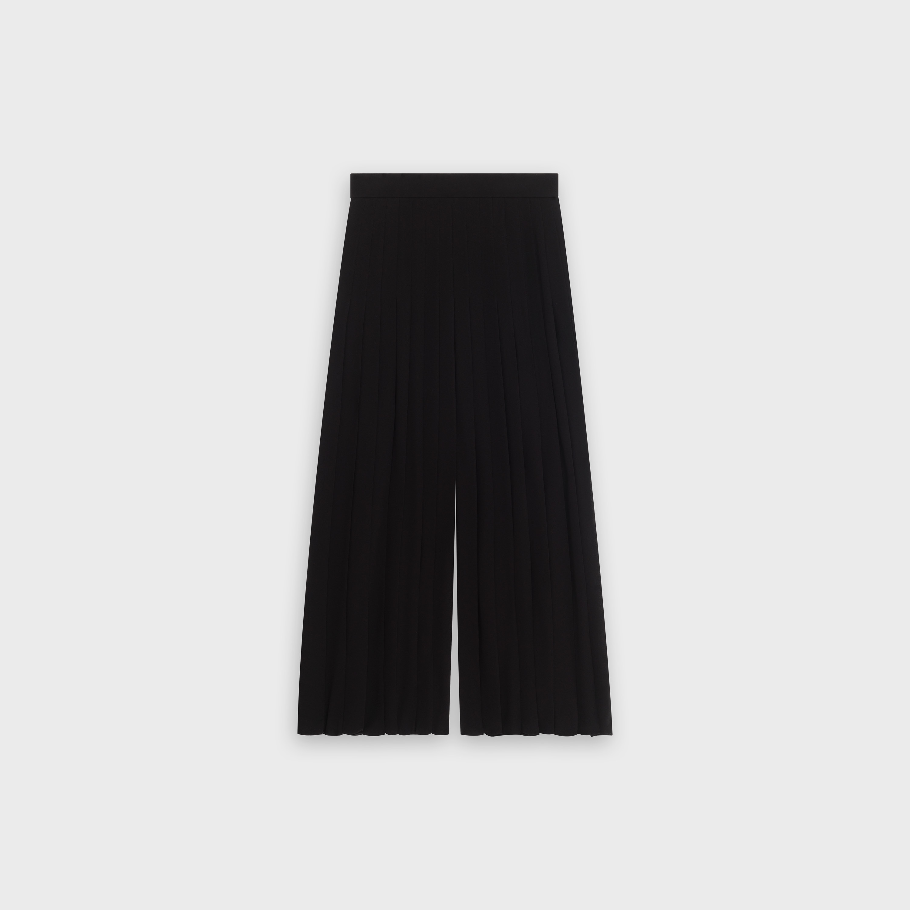 CULOTTES WITH PLEATS IN VISCOSE GEORGETTE - 1