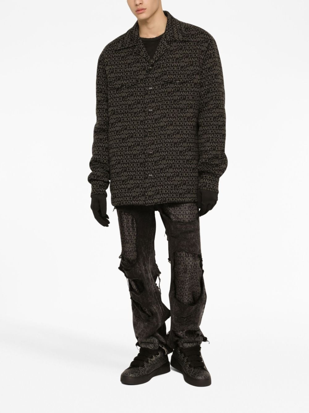 crew-neck cotton sweatshirt - 3