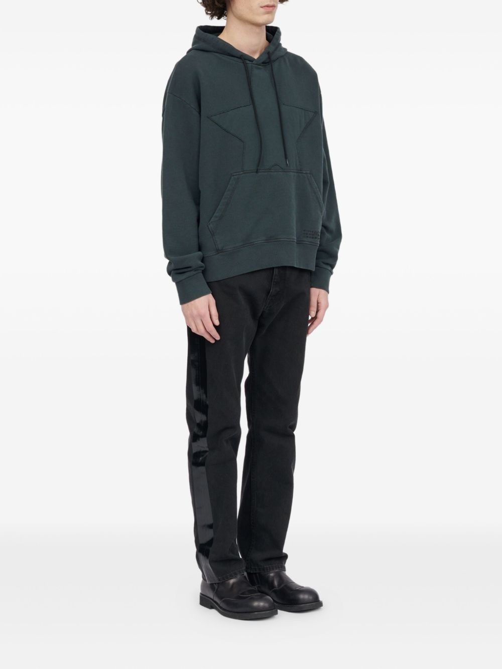 star-embroidered hoodie - 3