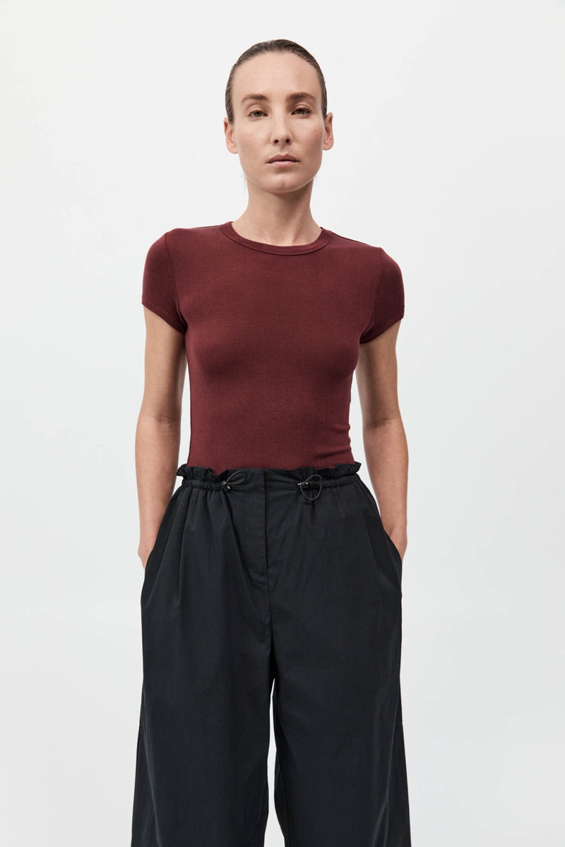 Jersey Baby Tee - Currant - 2